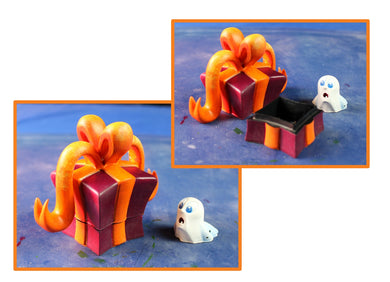 Baby Ghost finds GIANT Present STL + PDF Guide