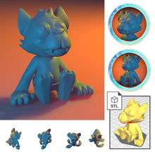 Load image into Gallery viewer, Rendered version of baby werewolf along with token assets.