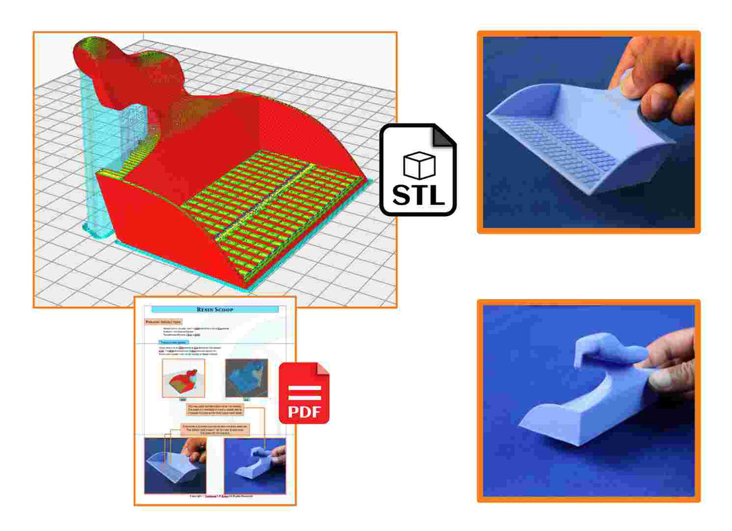 Resin Scoop - STL + Instructions Sheet