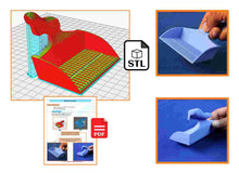 Load image into Gallery viewer, SLA Printing A Visual Guide PDF ( 37 Pages) + Resin Scoop STL