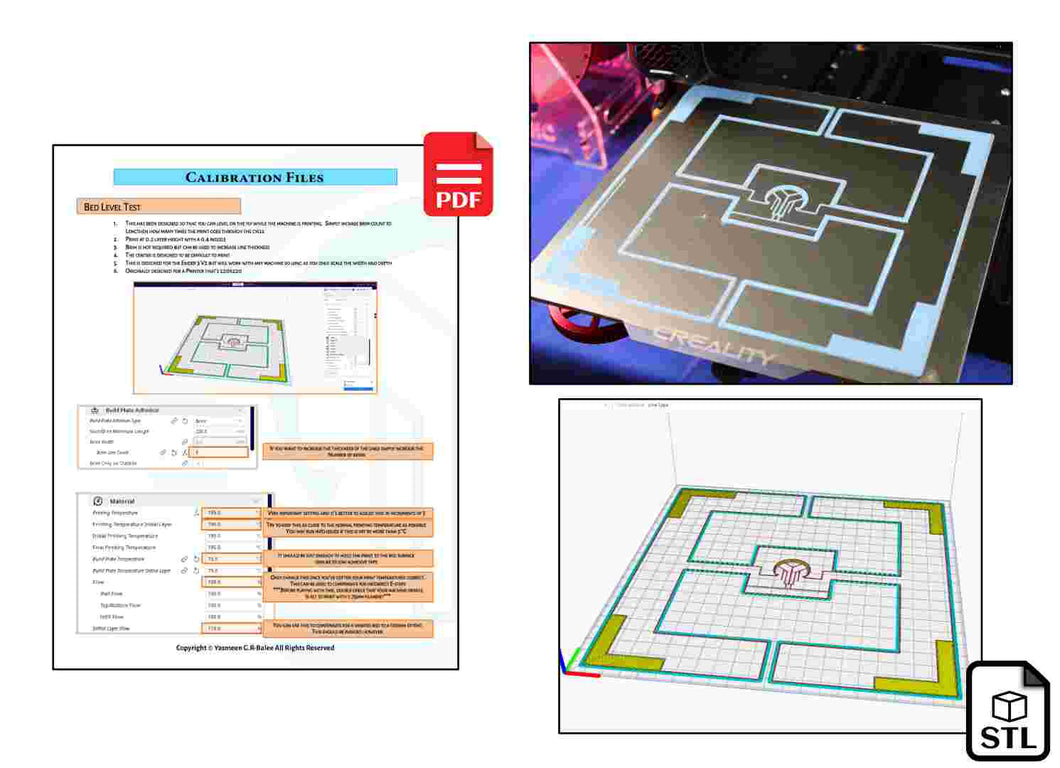 Bed Level Test - STL + Instructions
