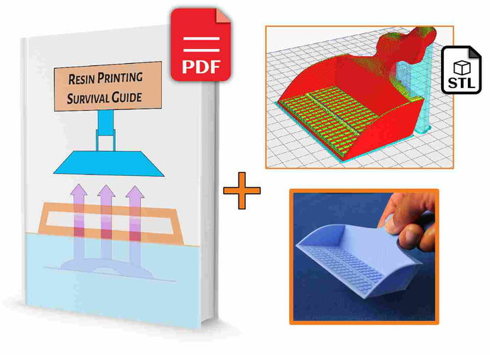 SLA Printing A Visual Guide PDF ( 37 Pages) + Resin Scoop STL